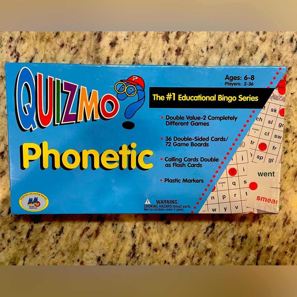 Quizmo Phonetic Game. Ages 6-8. NIB. Please See Pictures For Full Description.